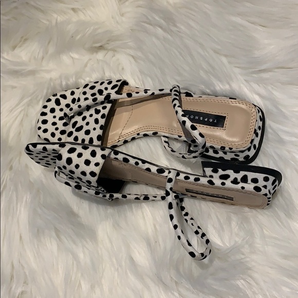 TopShop HESTER Black And White Sandals - Picture 7 of 8